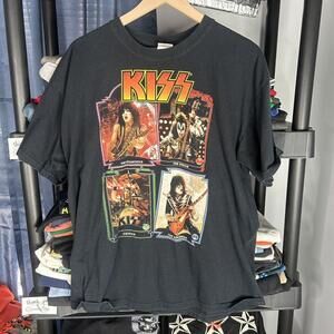 late y2k kiss band graphic tee xl